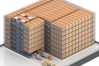 3D Pallet Shuttle sobib ideaalselt ettevõtetele, mis ladustavad suures mahus kaubaaluseid