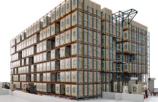 Automaatset Pallet Shuttle’i süsteemi on võimalik sama laosüsteemi siseselt kombineerida ka poolautomaatse versiooniga