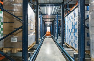 Transpordialustega Pallet Shuttle süsteemi puhul tegutsevad transpordialus ja süstik kõikidel laotasanditel