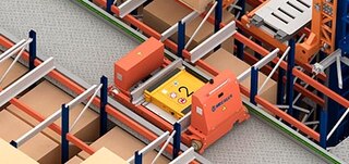 Transpordialused transpordivad elektrilist süstikut mööda töövahekäiku