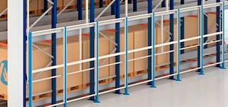 Turvavaheseinad märgistavad automaatse Pallet Shuttle’i tööala