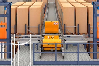 Transpordialustega Pallet Shuttle
