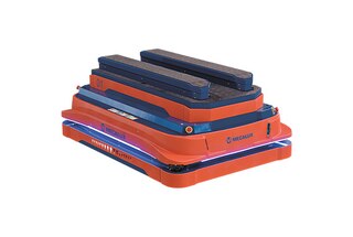 Tõsteplatvormiga AMR 1500 suudab koormaid platvormidele või konveieritele viia