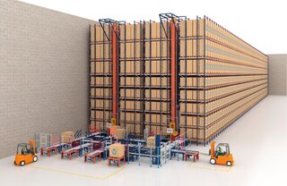 Kaubaaluste virnastuskraana on AS/RSi lahutamatu osa