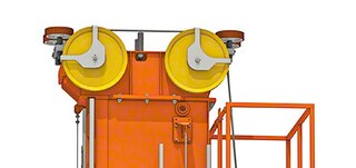 Ülemine juhtsiin muudab kaubaaluste virnastuskraana stabiilsemaks