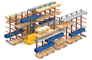 Mecaluxi konsoolriiulid sobivad ideaalselt torude, profiilide ja laudade ladustamiseks