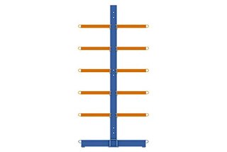 Kahepoolne konsoolriiul kahekordistab ühepoolsega võrreldes hoiustamismahtu