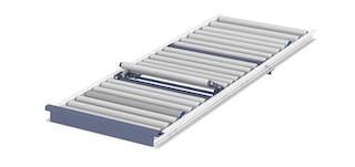 Kaubaaluste tõkestid hoiavad läbivooluriiulites kaubaaluseid tagasi või eraldavad neid