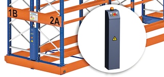 Liikuvate aluste Movirack liikumist saab juhtida alustele sisseehitatud juhtpaneelidelt