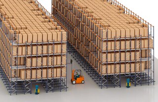 Alumisele tasandile saab paigaldada gravitatsioon kergkaubariiulid