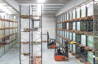 Pallet Shuttle laoriiuleid saab kombineerida reguleeritavate kaubaaluste riiulitega