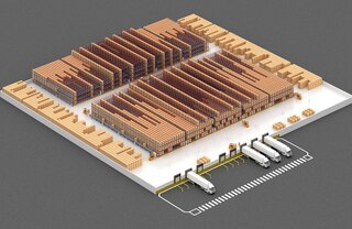 Pallet Shuttle laoriiulite puhul on võimalik konfigureerida väga sügavaid laokanaleid