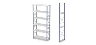 Ristsidemete ja diagonaalidega raamid suurendavad väikekaubariiulite jäikust